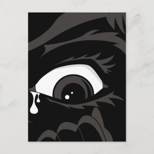 Postal de niño asustado