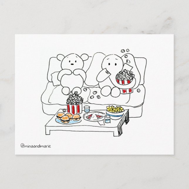 Postal de noche de película (Anverso)