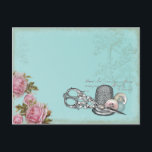 Postal de nociones de costura<br><div class="desc">Podría utilizarse para invitaciones,  con cumplidos o cualquier forma de bienes.</div>