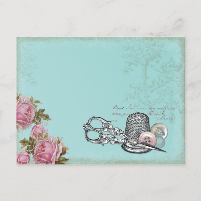 Postal de nociones de costura (Anverso)