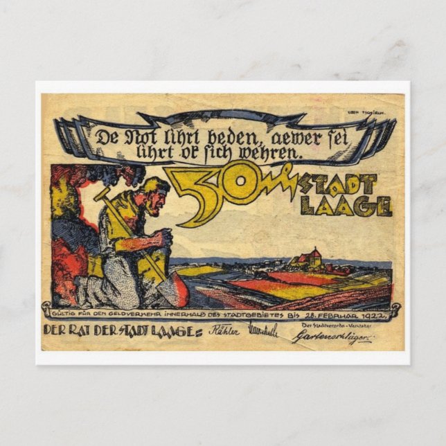 Postal de nodal de vintage (Anverso)