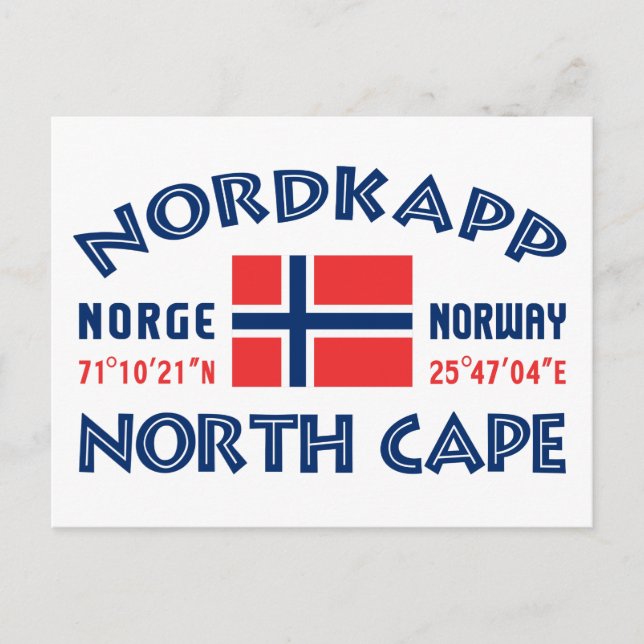 postal de NORDKAPP Noruega (Anverso)