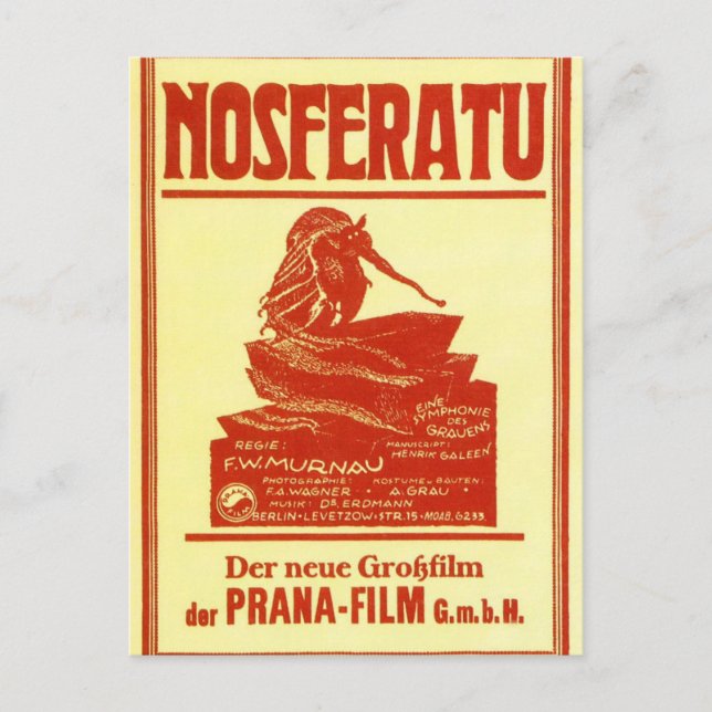 Postal de nosferatu vintage (Anverso)