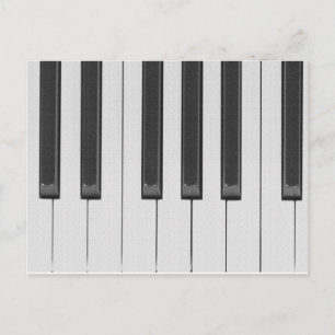 Postal de notas en blanco y negro