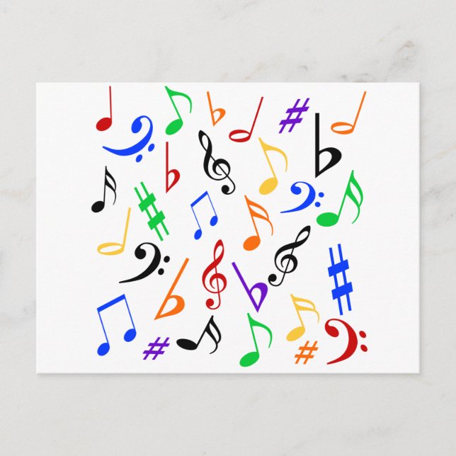 Postal de notas musicales - Multi (Anverso)