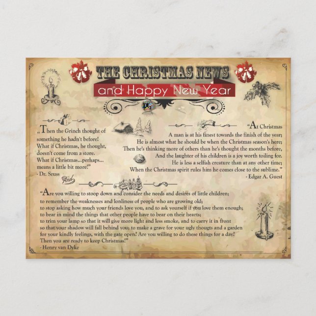 Postal de noticias de navidades (Anverso)