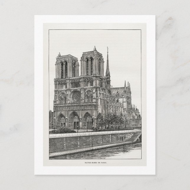 postal de Notre Dame (Anverso)