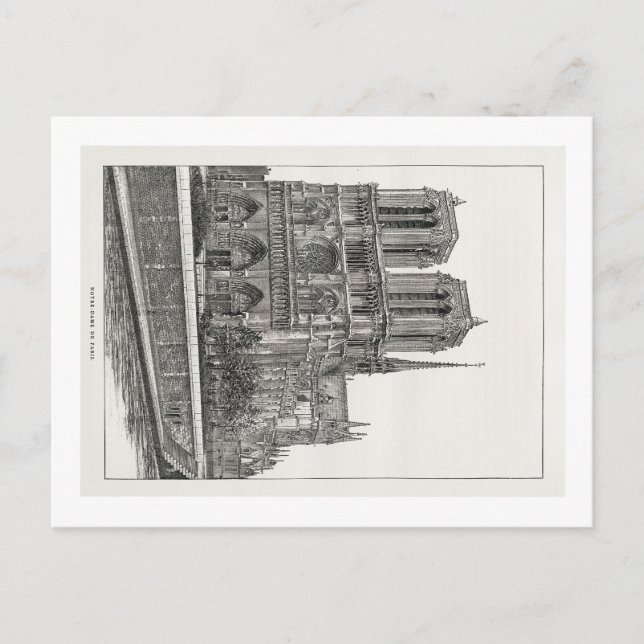 postal de Notre Dame de París (Anverso)