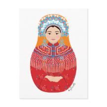 Postal de novia china Matryoshka