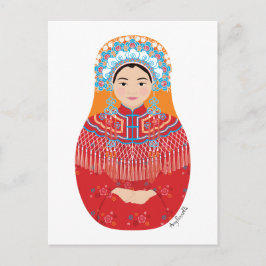 Postal de novia china Matryoshka