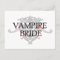 Postal de novia de vampiro