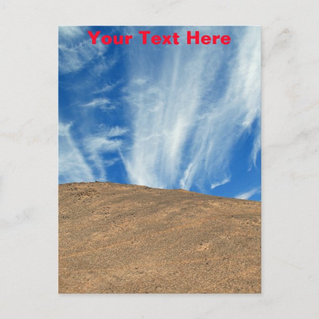 Postal de nubes de Atacama personalizable (Anverso)