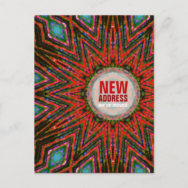 Postal de nueva dirección de casa en movimiento Tr (Anverso)