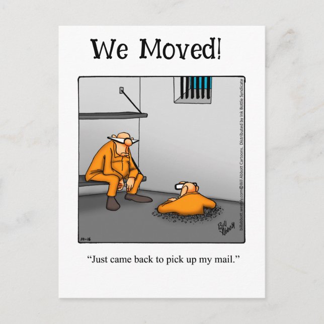 Postal de nueva Invitación de dirección divertida (Anverso)