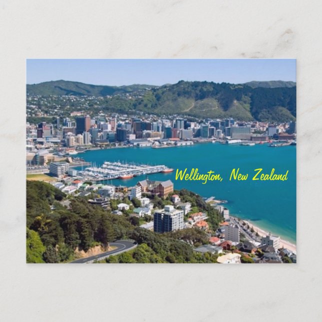 Postal de Nueva Zelanda de Wellington (Anverso)