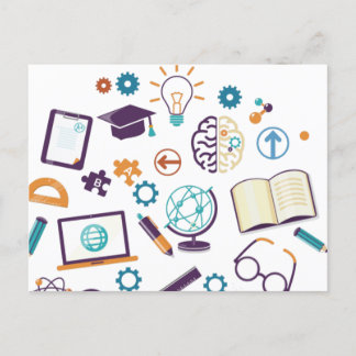 Postal De Nuevo A Los Suministros Escolares