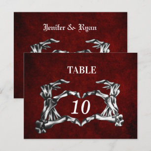 Postal de número de mesa de boda de Halloween