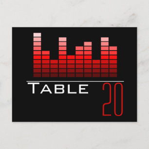 Postal de número de tabla del analizador de espect