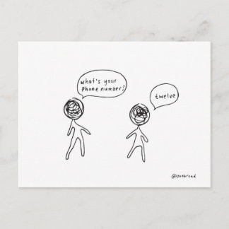 postal de número de teléfono