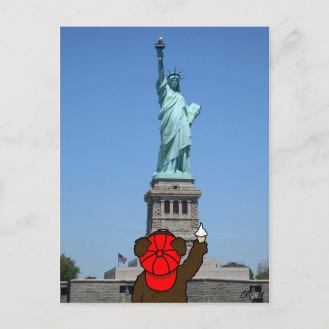 Postal de NY "Liberty Bear" (Anverso)