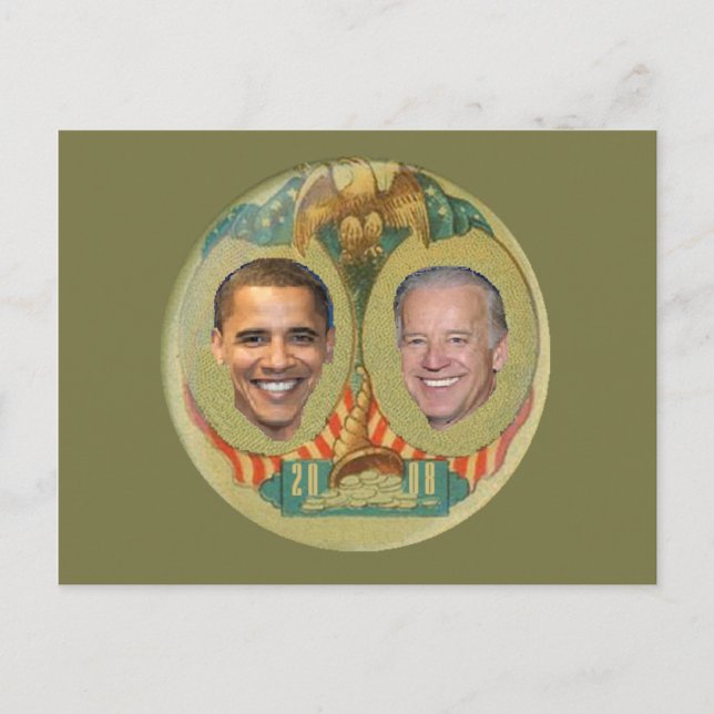 Postal de Obama Biden (Anverso)