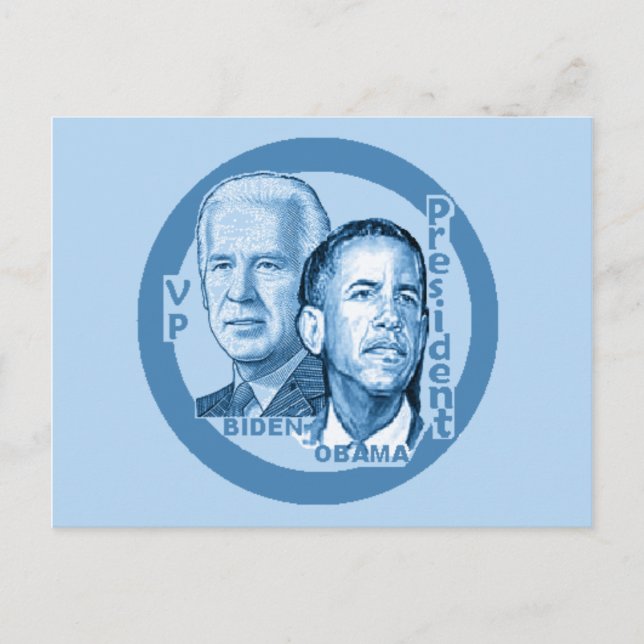 Postal de Obama Biden (Anverso)