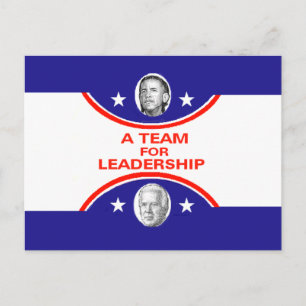 Postal de Obama Biden LeADERSHIP