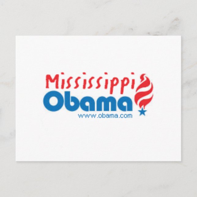 Postal de Obama Mississippi (Anverso)
