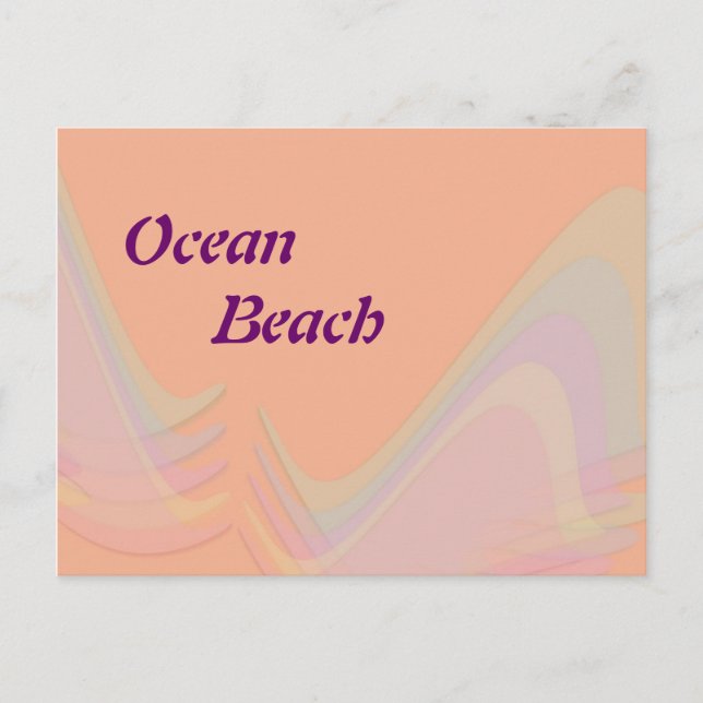 Postal de Ocean Beach California Pastel Wings (Anverso)