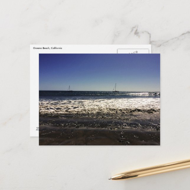 Postal de Oceano Beach (Anverso/Reverso In Situ)