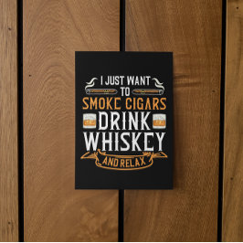 Postal de oferta de Cigar y Whiskey