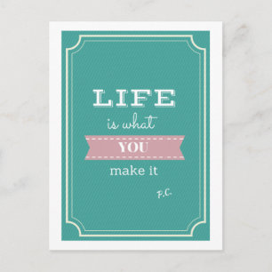 Postal de oferta de vida inspiradora