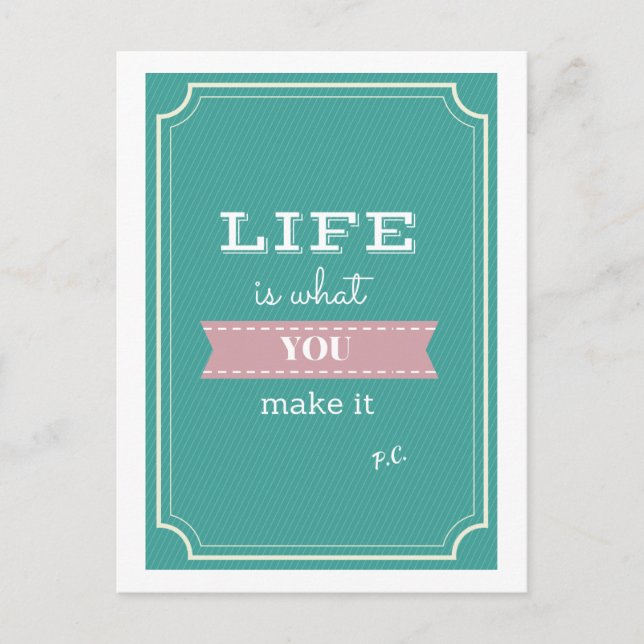 Postal de oferta de vida inspiradora (Anverso)