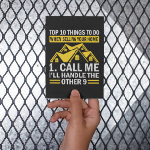 Postal de oferta divertida del agente inmobiliario