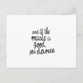 Postal de oferta musical y de baile