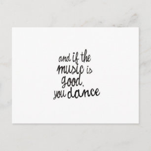 Postal de oferta musical y de baile