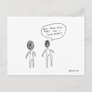 postal de ojos bonitos