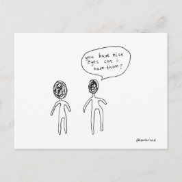 postal de ojos bonitos