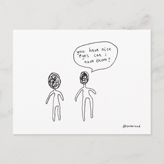 postal de ojos bonitos (Anverso)