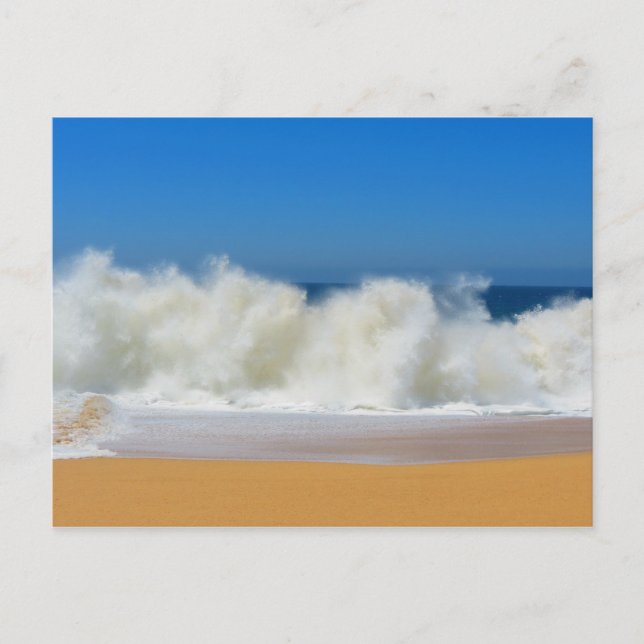 Postal de olas oceánicas que caen (Anverso)