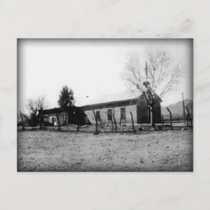 Postal de Old Schoolhouse 1885 (foto de 1933)