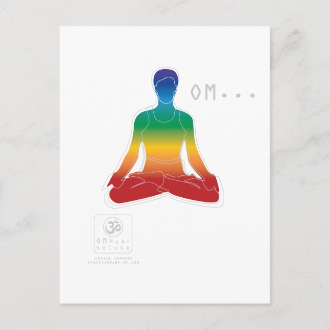 Postal de OM Lotus Chakras (Anverso)
