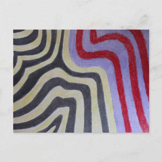 Postal de ondas coloreadas (Anverso)