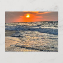 Postal de ondas de onda y de disquete