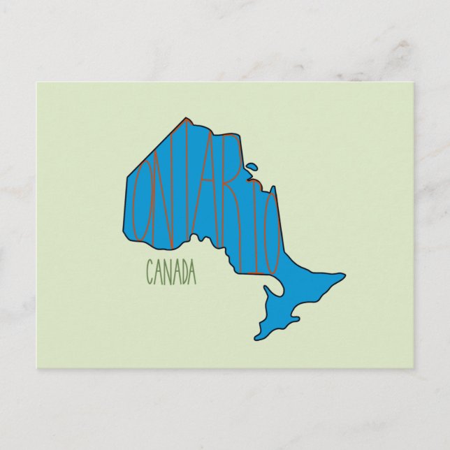 Postal de Ontario Map (Anverso)