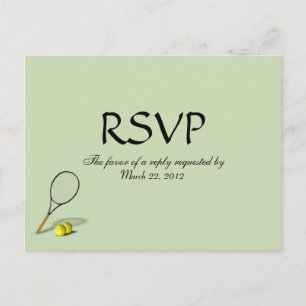Postal de opciones de cena RSVP Tennis Sport