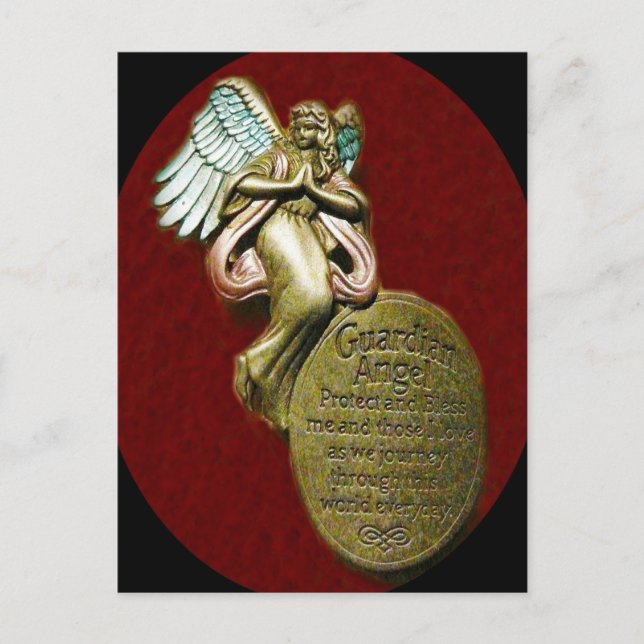 Postal de oración de angel de Guardian (Anverso)