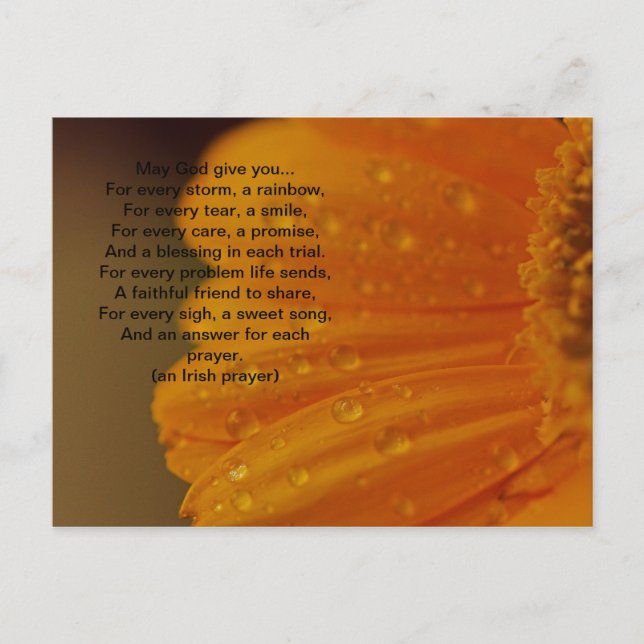 Postal de oración irlandesa (Anverso)
