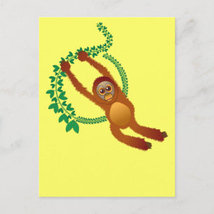 Postal de Orangutan con oscilación