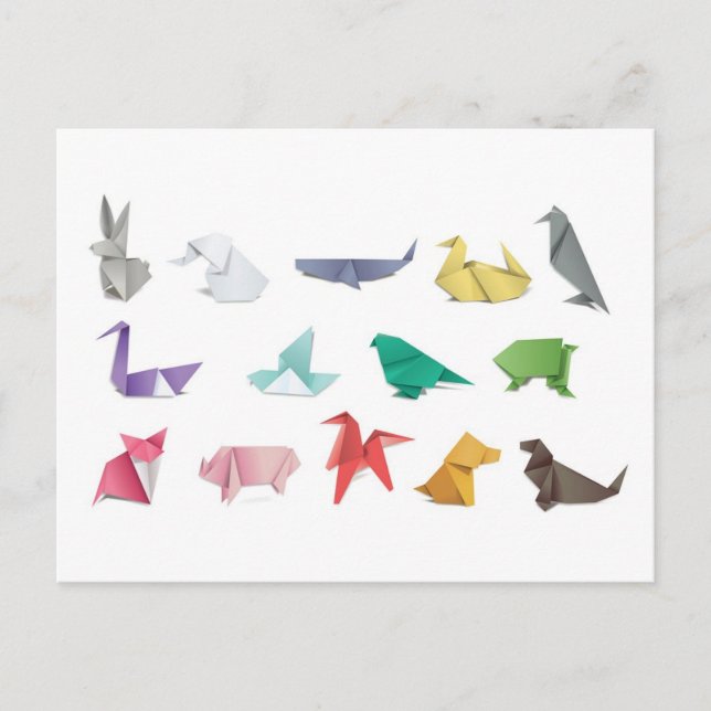 postal de origami japonesa para posttravesía (Anverso)